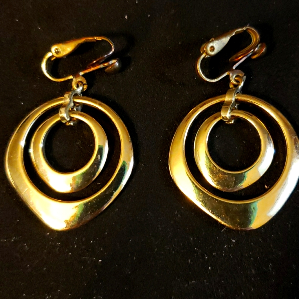 Gold tone earrings